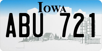 IA license plate ABU721