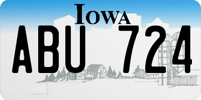 IA license plate ABU724