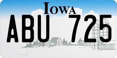 IA license plate ABU725