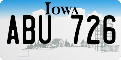 IA license plate ABU726