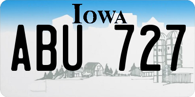 IA license plate ABU727