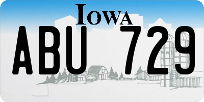 IA license plate ABU729