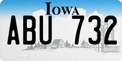 IA license plate ABU732