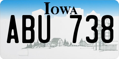 IA license plate ABU738