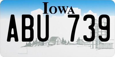 IA license plate ABU739