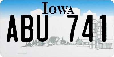 IA license plate ABU741