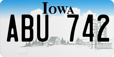 IA license plate ABU742