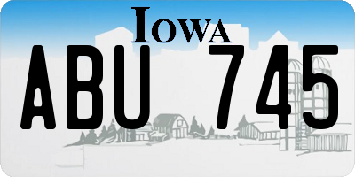 IA license plate ABU745