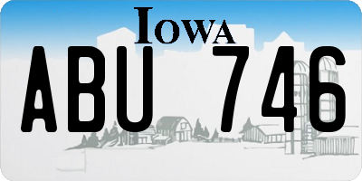 IA license plate ABU746