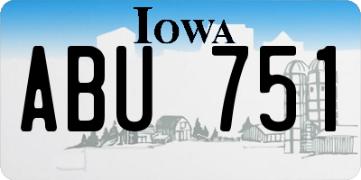 IA license plate ABU751