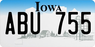 IA license plate ABU755