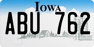 IA license plate ABU762
