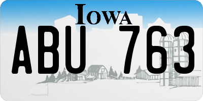 IA license plate ABU763