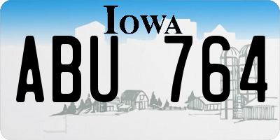 IA license plate ABU764