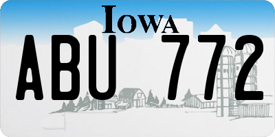 IA license plate ABU772