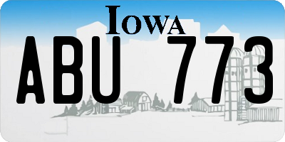 IA license plate ABU773