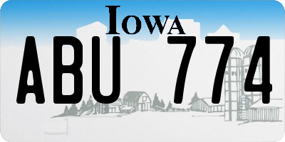 IA license plate ABU774