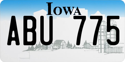IA license plate ABU775