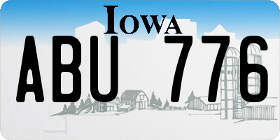 IA license plate ABU776