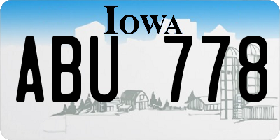 IA license plate ABU778