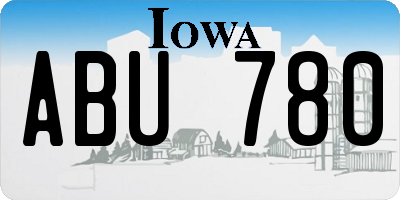 IA license plate ABU780