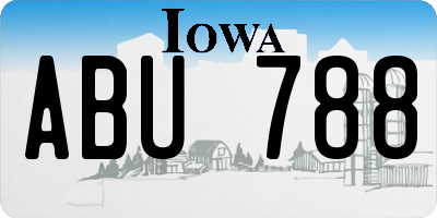 IA license plate ABU788