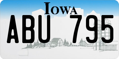 IA license plate ABU795
