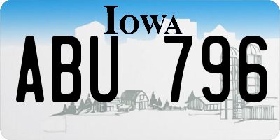 IA license plate ABU796