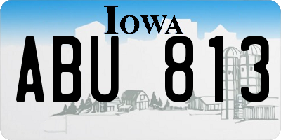 IA license plate ABU813