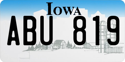 IA license plate ABU819