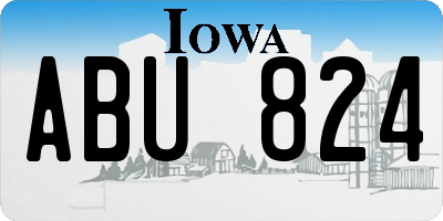 IA license plate ABU824