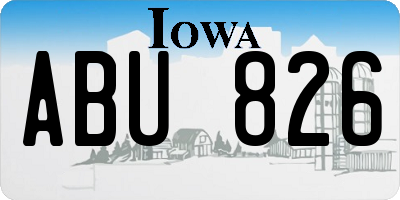 IA license plate ABU826