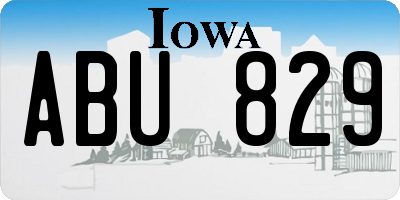 IA license plate ABU829