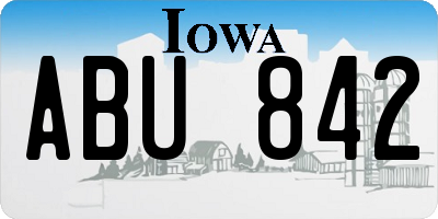 IA license plate ABU842