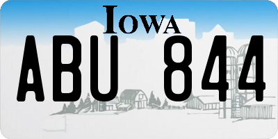 IA license plate ABU844