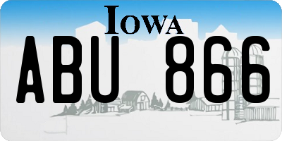 IA license plate ABU866