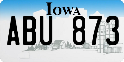 IA license plate ABU873