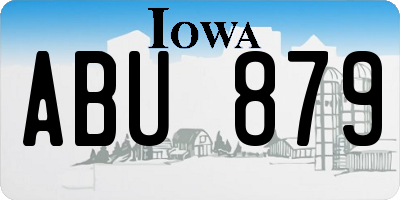 IA license plate ABU879
