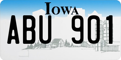IA license plate ABU901