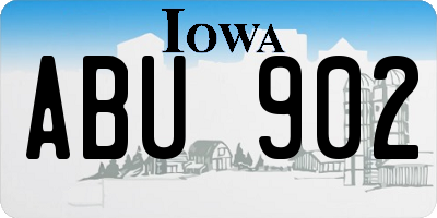IA license plate ABU902