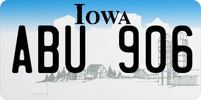 IA license plate ABU906