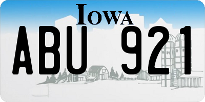 IA license plate ABU921