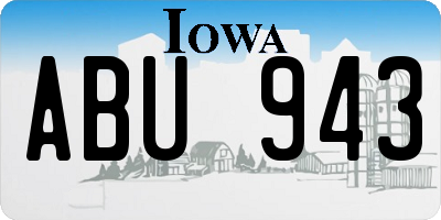 IA license plate ABU943
