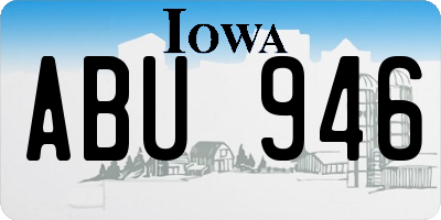 IA license plate ABU946