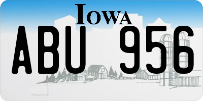 IA license plate ABU956