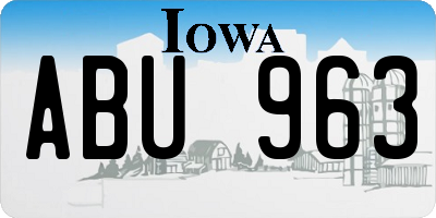 IA license plate ABU963