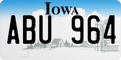 IA license plate ABU964