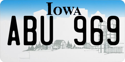 IA license plate ABU969