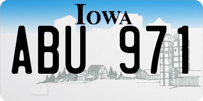IA license plate ABU971