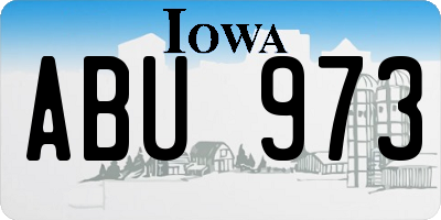 IA license plate ABU973